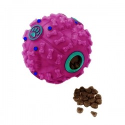 Karamel Pet Kabartmalı kemik ve pati desenli sesli öten top 7 cm Karışık