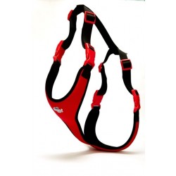 Doggie Softlu Siyah Köpek Bel Tasması 70/95 cm Kırmızı