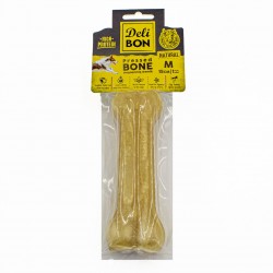 Delibon Deri Köpek Çiğneti Pres Kemik 1x15cm Natural