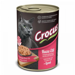 Crocus Kuzu Etli Kedi Konserve Yaş Mama 400 gr