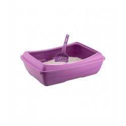 Eğimli Açık Kedi Tuvalet Kum Kabı 12*37*50 cm Karışık Renklerde