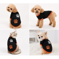 Pati Desenli Swit Kedi Ve Köpek Kıyafeti Siyah Medium 34 cm-44 cm