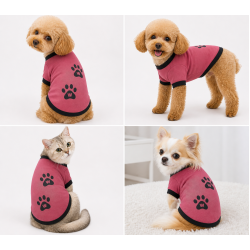 Pati Desenli Swit Kedi Ve Köpek Kıyafeti Gül Kurusu Large 38 cm-48 cm